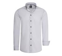 Langarm Slim Fit Hemd mit Kontrast-Naht 2XL