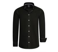 Langarm Slim Fit Hemd mit Kontrast-Naht M