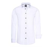 Langarm Slim Fit Hemd mit Kontrast-Naht XL