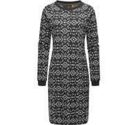 Langarm Sweatkleid Winterkleid "Dassa Aztec" Dark Grey M