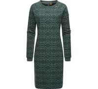 Langarm Sweatkleid Winterkleid "Dassa Aztec" Pine Green XS