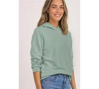 Sweatshirt STREET ONE, Damen, Gr. 40, eucalyptus grün, Sweatware, 60% Baumwolle, 40% Polyester, unifarben, comfort fit, ohne Ausschnitt, Bündchen, Sweatshirts Sweatshirt, mit Kapuze (12663212-40) euca