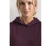 Sweatshirt STREET ONE, Damen, Gr. 46, rustic rouge, Sweatware, 60% Baumwolle, 40% Polyester, unifarben, comfort fit, ohne Ausschnitt, Bündchen, Sweatshirts Sweatshirt, mit Kapuze (97090614-46) rustic