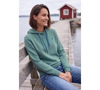 Hoodie CECIL, Damen, Gr. XXL (46), grün (mineral blau), Sweatware, Oberstoff: 54% Polyester, 46% Baumwolle, unifarben, comfort fit, ohne Ausschnitt, Bündchen, Sweatshirts Hoodie, im soften Baumwoll-Mi