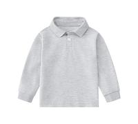 Langarm T-Shirt Für Kinder Kleinkind Poloshirts Für Jungen Klassisches Polo Shirt Jungen & Mädchen Sommer Einfarbig Tops Atmungsaktive Lässige Schaltflächen Kleidung