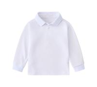 Langarm T-Shirt Für Kinder Kleinkind Poloshirts Für Jungen Klassisches Polo Shirt Jungen & Mädchen Sommer Einfarbig Tops Atmungsaktive Lässige Schaltflächen Kleidung