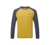 Mountain Equipment - Redline L/S Tee - Longsleeve, Gr. L, gelb (AcidStripe/Denim)