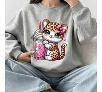 Langarm-Top für Mädchen, avantgardistisches Grafikdesign, Freizeitsport im Freien, Herbst- und Winter-Edition, elastisches Sportshirt aus Polyesterfas