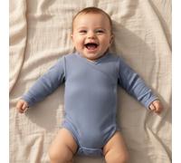 Langarm-Wickelbody Blau | Little Dutch - 86/92