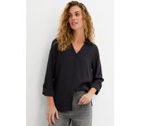Langarmbluse BONPRIX, Damen, Gr. 44, schwarz, Web, Obermaterial: 100% Viskose, figurumspielend, Blusen, figurumspielende Passform, für Casualmode, aus Viskose (32110553-44) schwarz