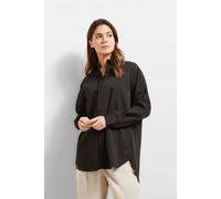 Langarmbluse BUGATTI "Flexcity-Stretch", Damen, Gr. 34, schwarz, 70% Baumwolle, 27% Polyamid, 3% Elasthan, unifarben, normal, ohne Ausschnitt, 2-Knopf-Manschette, Blusen, Basic Essential (42867830-34)