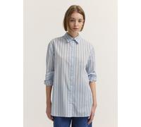 Langarmbluse BUGATTI "Modern Fit", Damen, Gr. 34, blau (320, hellblau), 84% Baumwolle, 16% Polyamid, gestreift, normal, ohne Ausschnitt, Blusen, Modern Fit Baumwolle Gestreift Hemdkragen (92186169-34)