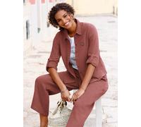 Langarmbluse CASUAL LOOKS, Damen, Gr. 38, rot (rotbraun), 100% Baumwolle, unifarben, Blusen (57453158-38) rotbraun