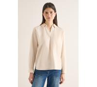 Langarmbluse CECIL, Damen, Gr. 3XL, beige (pearl beige), Web, 100% Baumwolle, unifarben, klassisch normal, Rundhals, Bündchen, Blusen, aus reiner Baumwolle (28998646-XXXL) pearl beige