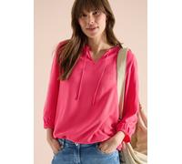 Langarmbluse CECIL, Damen, Gr. L (42), geranium rot, Stoff, 100% Viskose, unifarben, klassisch normal, Rundhals, elastischer Bund, Blusen, aus softer Viskose (41963136-L) geranium rot