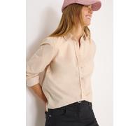 Langarmbluse CECIL, Damen, Gr. L (42), oat milk beige, Cord, Obermaterial: 100% Baumwolle, unifarben, regular fit hüftbedeckend, Rundhals, Manschette, Blusen Langarmbluse, mit Hemdkragen (28759336-L)