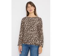 Langarmbluse CECIL, Damen, Gr. L (42), sandalwood beige, Stoff, 100% Viskose, animal-print, normal normal, Rundhals, Bündchen, Blusen, aus softer Viskose (19029048-L) sandalwood beige