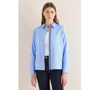 Langarmbluse CECIL, Damen, Gr. M (40), fountain blau, Web, 100% Baumwolle, unifarben, normal normal, V-Ausschnitt, Bündchen, Blusen, aus reiner Baumwolle (58976005-M) fountain blau