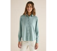 Langarmbluse CECIL, Damen, Gr. M (40), mint sea grün, Stoff, 100% Viskose, unifarben, klassisch normal, V-Ausschnitt, Manschette, Blusen, aus softer Viskose (19301145-M) mint sea grün