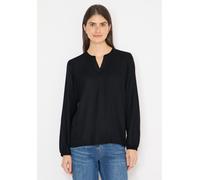 Langarmbluse CECIL, Damen, Gr. M (40), schwarz, Stoff, 100% Viskose, unifarben, klassisch normal, Rundhals, elastischer Bund, Blusen, aus softer Viskose (92720557-M) schwarz