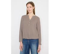 Langarmbluse CECIL, Damen, Gr. M (40), urban taupe, Stoff, 100% Viskose, gestreift, normal normal, Rundhals, Bündchen, Blusen, aus softer Viskose (77807626-M) urban taupe