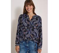 Langarmbluse CECIL, Damen, Gr. S (38), bunt (urban dunkelblau), Stoff, 100% Viskose, gemustert, normal normal, Rundhals, elastischer Bund, Blusen, aus softer Viskose (49557746-S) urban dunkelblau
