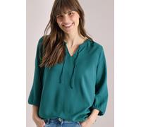 Langarmbluse CECIL, Damen, Gr. S (38), jungle grün, Stoff, 100% Viskose, unifarben, klassisch normal, Rundhals, elastischer Bund, Blusen, aus softer Viskose (57048718-S) jungle grün