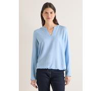 Langarmbluse CECIL, Damen, Gr. S (38), light sky blau, Stoff, 100% Viskose, unifarben, klassisch normal, V-Ausschnitt, Bündchen, Blusen, in Blusen-Optik (48322060-S) light sky blau