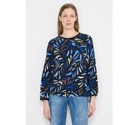 Langarmbluse CECIL, Damen, Gr. S (38), universal blau, Stoff, 100% Viskose, gemustert, klassisch normal, Rundhals, Rippbündchen, Blusen, aus softer Viskose (76313427-S) universal blau