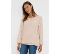 Langarmbluse CECIL, Damen, Gr. XL (44), beige (oat milk beige), Stoff, 100% Viskose, unifarben, normal normal, Rundhals, Bündchen, Blusen, aus softer Viskose (57737847-XL) oat milk beige