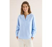 Langarmbluse CECIL, Damen, Gr. XL (44), blau (cloud blau), Web, 75% Baumwolle, 25% Modal, unifarben, normal normal, Rundhals, Bündchen, Blusen, im soften Baumwoll-Mix (23973933-XL) cloud blau