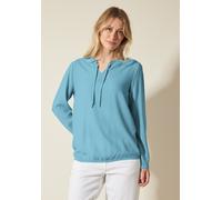 Langarmbluse CECIL, Damen, Gr. XL (44), blau (turquoise), Stoff, 100% Viskose, unifarben, normal normal, V-Ausschnitt, Bündchen, Blusen, aus softer Viskose (54026110-XL) turquoise
