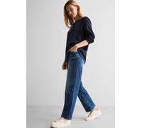 Langarmbluse CECIL, Damen, Gr. XL (44), blau (universal blau), Stoff, 100% Viskose, unifarben, gerade normal, Rundhals, Bündchen, Blusen, aus softer Viskose (84468460-XL) universal blau