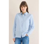 Cecil Langarmbluse V-Ausschnitt 100% Baumwolle Blau Damen Größe XL (44)