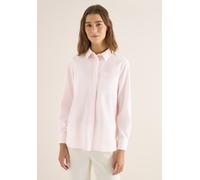 Langarmbluse CECIL, Damen, Gr. XL (44), light blush rose, Web, 75% Baumwolle, 25% Modal, unifarben, klassisch normal, V-Ausschnitt, ausgestellter Saum, Blusen, mit gestreiftem Seersucker-Look (1748455