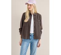 Langarmbluse CECIL, Damen, Gr. XL (44), macchiato braun, Stoff, 100% Lyocell, unifarben, normal normal, V-Ausschnitt, Bündchen, Blusen, soft und weich (48067464-XL) macchiato braun