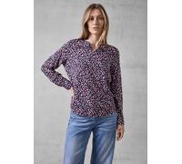 Langarmbluse CECIL, Damen, Gr. XL (44), rosa (beloved berry), Stoff, 100% Viskose, bedruckt, normal normal, V-Ausschnitt, Bündchen, Blusen, aus softer Viskose (13602759-XL) beloved berry