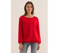CECIL Damen 3411876 Bluse in Unifarbe, Fiery red, X-Large