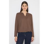 Langarmbluse CECIL, Damen, Gr. XL (44), urban taupe, Stoff, 100% Viskose, unifarben, klassisch normal, V-Ausschnitt, Bündchen, Blusen, in Blusen-Optik (77045342-XL) urban taupe