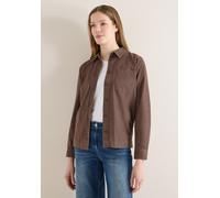Langarmbluse CECIL, Damen, Gr. XL (44), braun (urban taupe), Web, 100% Baumwolle, unifarben, klassisch normal, V-Ausschnitt, Bündchen, Blusen, aus reiner Baumwolle (16523742-XL) urban taupe