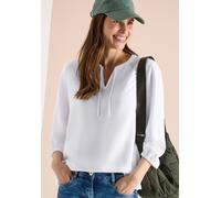 Langarmbluse CECIL, Damen, Gr. XL (44), weiß, Stoff, 100% Viskose, unifarben, klassisch normal, Rundhals, elastischer Bund, Blusen, aus softer Viskose (92113125-XL) weiß