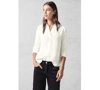 Langarmbluse CECIL, Damen, Gr. XL (44), weiß (vanilleweiß), Stoff, Obermaterial: 82% Modal, 18% Polyester; Ärmel: 95% Viskose, 5% Elasthan, unifarben, gerade normal, V-Ausschnitt, Bündchen, Blusen, au