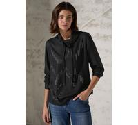 Langarmbluse CECIL, Damen, Gr. XS (36), schwarz, Stoff, 100% Viskose, bedruckt, normal normal, Rundhals, Bündchen, Blusen, aus softer Viskose (13661256-XS) schwarz