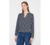 Langarmbluse CECIL, Damen, Gr. XS (36), universal blau, Stoff, 100% Viskose, gemustert, normal normal, Rundhals, abgesteppt, Blusen, aus softer Viskose (93334949-XS) universal blau