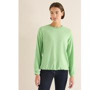 Langarmbluse CECIL, Damen, Gr. XXL (46), bamboo grün, Stoff, 56% Viskose, 43% Polyester, 1% Elasthan, Strukturmuster, normal normal, Rundhals, Bündchen, Blusen, mit Rundhalsausschnitt (65297020-XXL) b