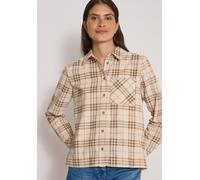 Cecil Cord-Langarmbluse kariert 100% Baumwolle Damen XXL (46) beige (creamy mocha) Rundhals