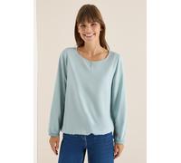 Langarmbluse CECIL, Damen, Gr. XXL (46), light mint blau, Stoff, 100% Viskose, unifarben, normal normal, Rundhals, Bündchen, Blusen, aus softer Viskose (64164742-XXL) light mint blau