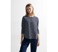 Langarmbluse CECIL, Damen, Gr. XXL (46), blau (universal blau), Stoff, 100% Viskose, gemustert, normal normal, Rundhals, Bündchen, Blusen, Rundhalsausschnitt (22097361-XXL) universal blau