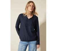 Langarmbluse CECIL, Damen, Gr. XXL (46), blau (universal blau), Stoff, 100% Viskose, unifarben, normal normal, V-Ausschnitt, Bündchen, Blusen, aus softer Viskose (38104754-XXL) universal blau