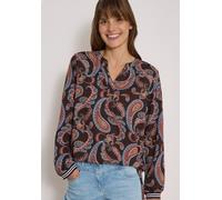 Langarmbluse CECIL, Damen, Gr. XXL (46), bunt (raw chocolate braun), Stoff, 100% Viskose, gemustert, normal normal, Rundhals, elastischer Bund, Blusen, aus softer Viskose (29206369-XXL) raw chocolate